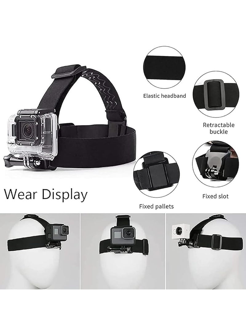 Bukela حزام تثبيت الرأس وحزام تثبيت الصدر سترة تشيستي لكاميرا الحركة متوافق مع GoPro Hero 13,12,11,10,9,8,Max,Go Pro Hero 7,6,5,4, Session,3+,3,Hero (2018),Fusion,DJI Osmo - Image 3